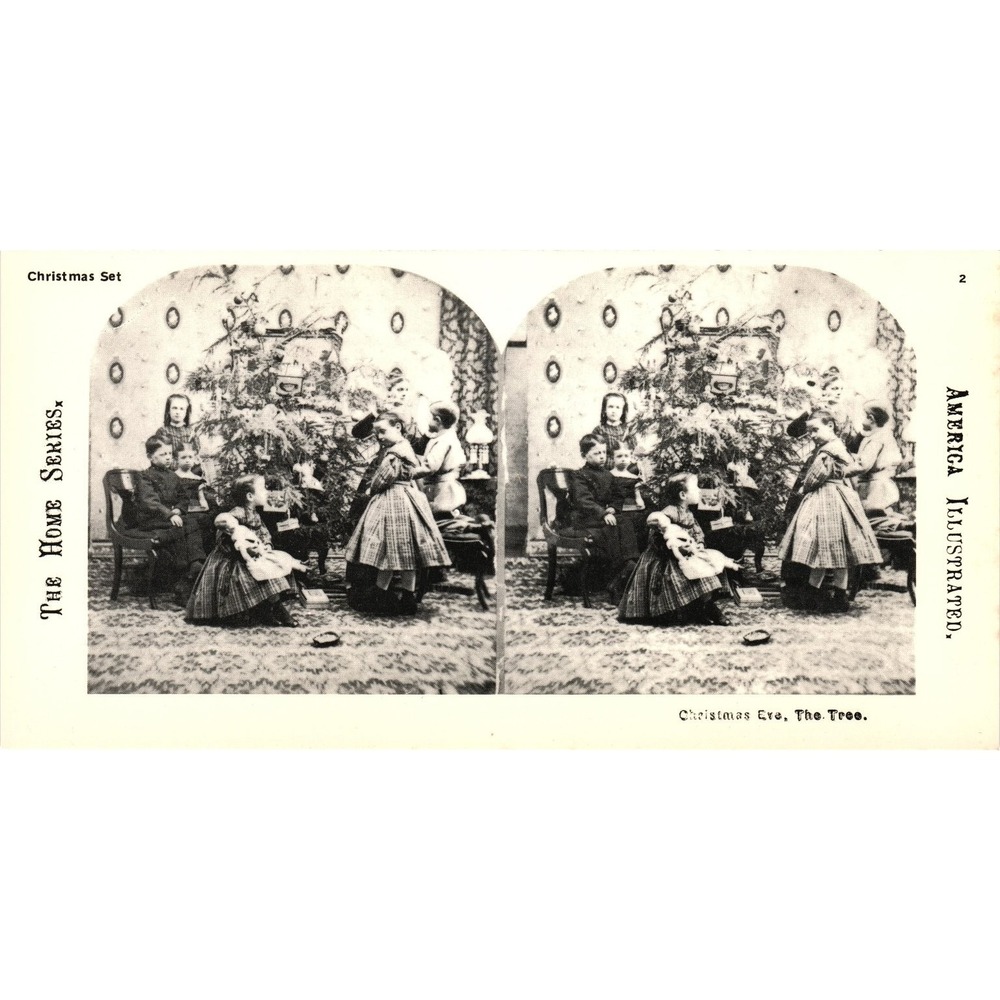 Christmas Eve‎ The Tree Stereoview Stereo Classics 1978 Vintage 3D View